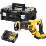 Аккумуляторная сабельная пила DEWALT DCS367P1T, 18 В, 2900 ход/мин, 28.6 мм, с АКБ 5 Ач и ЗУ, в кейсе TSTAK (DCS367P1NT-XJ)