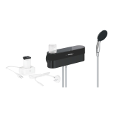 Душевой набор GROHE Purefoam, 2 режима, 1750 мм, 7,6 л/мин, хром/черный (1033670000)