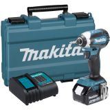 Аккумуляторный шуруповерт Makita DTD153SF, 18 В, 170 Нм, 3600 уд/мин, с АКБ 3 Ач и ЗУ, в кейсе