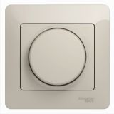Светорегулятор (диммер) поворотный 300Вт в сборе Systeme Electric (Schneider Electric) Glossa, молочный GSL000934