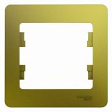 Рамка 1-постовая универсальная Systeme Electric (Schneider Electric) Glossa, фисташковый GSL001001