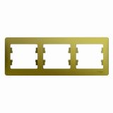 Рамка 3-постовая горизонтальная Systeme Electric (Schneider Electric) Glossa, фисташковый GSL001003