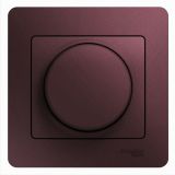 Светорегулятор (диммер) поворотный 300Вт в сборе Systeme Electric (Schneider Electric) Glossa, баклажановый GSL001134