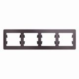 Рамка 4-постовая горизонтальная Systeme Electric (Schneider Electric) Glossa, сиреневый туман GSL001404