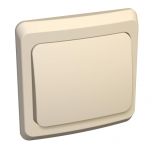Выключатель 1-клавишный с самовозвратом Systeme Electric (Schneider Electric) Etude, кремовый KC10-001K