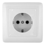 Розетка с заземлением 16А Systeme Electric (Schneider Electric) Hit, белый RS16-134-B