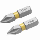 Набор бит FatMax Magnetic Screw Lock STANLEY STA62670, PH1х25 мм, 2 шт