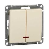 Выключатель 2-клавишный с подсветкой Systeme Electric (Schneider Electric) W59, слоновая кость VS510-251-2-86