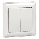 Переключатель 2-клавишный Systeme Electric (Schneider Electric) W59, белый VS510-252-18