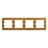 Рамка 4-постовая горизонтальная Systeme Electric (Schneider Electric) Glossa, дерево дуб GSL000504