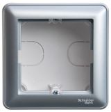 Коробка для наружного монтажа Systeme Electric (Schneider Electric) W59, 1-местная с рамкой, матовый хром KP-152-58