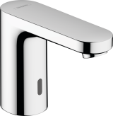 Смеситель для раковины hansgrohe Vernis Blend 100 электронный, с предустановленной температурой, питание от сети 230V 71504000, хром