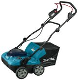 Аккумуляторный скарификатор-аэратор Makita, 40 В, 38 см, 50 л, 3200 об/мин, без АКБ и ЗУ, UV001GZ