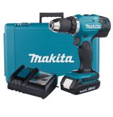 Набор Makita: аккумуляторная дрель-шуруповерт DDF453SYE, 18 В, 42 Нм, 1300 об/мин, с 2 АКБ 1.5 Ач и ЗУ, в кейсе + набор бит E-03084, 31 шт., PT1041