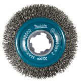 Щетка проволочная конусная Makita X-lock (d100 мм, толщина проволоки 0, 3 мм, гофрированная, металл), D-73449