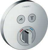 Внешняя часть смесителя для душа hansgrohe ShowerSelect S скрытого монтажа на 2 потребителя 15748000, хром