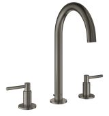 Смеситель для раковины GROHE Atrio двухвентильный на 3 отверстия, темный графит матовый (20009AL3)