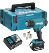 Аккумуляторный тепловой пистолет (фен) Makita LXT 18В, 1 режим, 550°, АКБ 5.0 Ач, З/У, кейс MakPac, DHG181RT1J