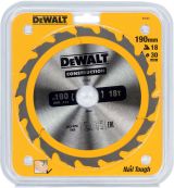 Диск пильный по дереву DEWALT CONSTRUCTION, 190х30х1.7 мм (DT1943-QZ)