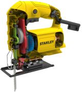 Лобзик 450 Вт, ход 19 мм, 3000 ход/мин, max глубина 65 мм STANLEY SJ45