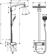 Душевая система hansgrohe Raindance E 360 1jet с термостатом ShowerTablet Select 300 27288000, хром