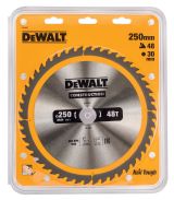 Диск пильный по дереву DEWALT CONSTRUCTION, 250х30х2 мм (DT1957-QZ)