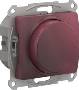 Светорегулятор поворотно-нажимной LED RC 315Вт Systeme Electric (Schneider Electric) Glossa, баклажановый GSL001130