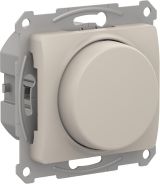Светорегулятор поворотно-нажимной LED RC 315Вт Systeme Electric (Schneider Electric) Glossa, молочный GSL000930