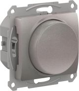 Светорегулятор поворотно-нажимной LED RC 315Вт Systeme Electric (Schneider Electric) Glossa, платина GSL001230