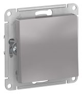 Выключатель 1-клавишный 2-полюсный Systeme Electric (Schneider Electric) Atlas Design 10А, алюминий ATN000321