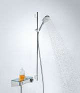 Душевой гарнитур hansgrohe Raindance Select E 120 3jet со штангой 90 см и мыльницей 26621400, белый/хром