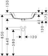 Раковина hansgrohe Xuniva Q встраиваемая 55x40 см, 60158450, белый