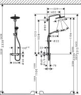 Душевая система hansgrohe Croma Select S 280 1jet с термостатом 26790000, хром