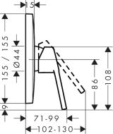 Внешняя часть смесителя для душа hansgrohe Logis Loop скрытого монтажа 71267000, хром