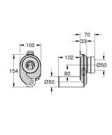 Сифон для писсуара GROHE Bau Ceramic горизонтальный (39732000)