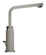 Смеситель для раковины GROHE Eurocube с донным клапаном и высоким изливом, темный графит матовый (23135AL0)