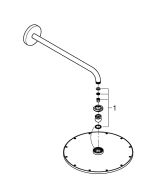 Верхний душ GROHE Rainshower 310, 12,5 л/мин, 1 режим, 422 мм, хром (26257000)