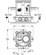 Встраиваемая часть напольного смесителя для ванны GROHE (45984001)