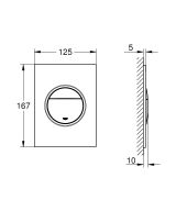 Панель смыва для унитаза GROHE Nova Cosmopolitan S, 3 режима, матовый хром (37601P00)