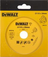 Алмазный круг сплошной по керамике DEWALT DT3714, для плиткореза DWC410, 110 x 20, h=5