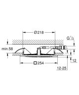 Верхний душ GROHE Rainshower F-series, 1 режим, хром (27467000)