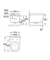 Подвесной унитаз GROHE Euro Ceramic, альпин-белый (39328000)