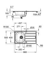 Мойка и смеситель для мойки GROHE K200, нержавеющая сталь (31565SD1)