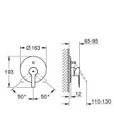 Внешняя часть смесителя для ванны GROHE Lineare New, суперсталь (19297DC1)