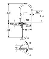 Смеситель для кухни GROHE Eurostyle Cosmopolitan, хром (30221002/U1), уцененный товар