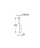 Сливная трубка для писсуара GROHE, хром (37037000)
