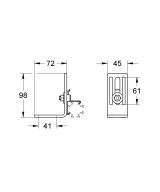 Угловой элемент для монтажа к полу или стене GROHE Rapid Pro (39023000)
