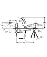 Смеситель для ванны GROHE BauEdge, хром (2511710A)