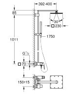 Душевая система GROHE Euphoria Cube 230 со смесителем для душа, хром (23147001)