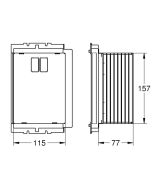 Ревизионный короб GROHE для крепления малых панелей смыва, хром (40950000)